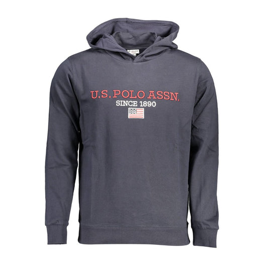 U.S. POLO ASSN. Blue Cotton Men Sweater featuring iconic logo in bold contrast, perfect for a laid-back style and fashion-forward wardrobe.