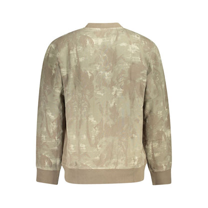 Back view of Hugo Boss Brown Cotton Men Sweater with subtle pattern detail