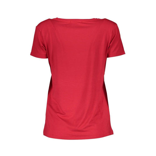Scervino Street Red Elastane Women T-Shirt SC-4859-XS