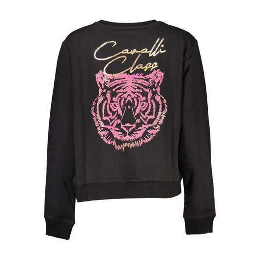 Cavalli Class Black Cotton Women Sweater