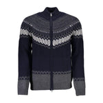 Gant Elegant Long Sleeve Zip Cardigan in Blue