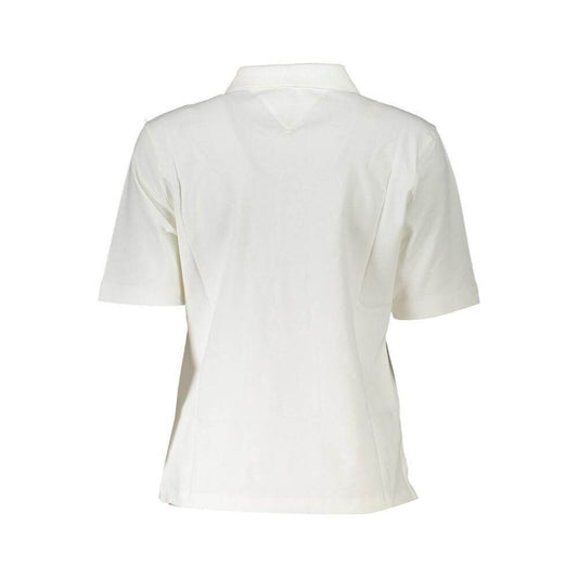 Tommy Hilfiger White Cotton Polo Shirt