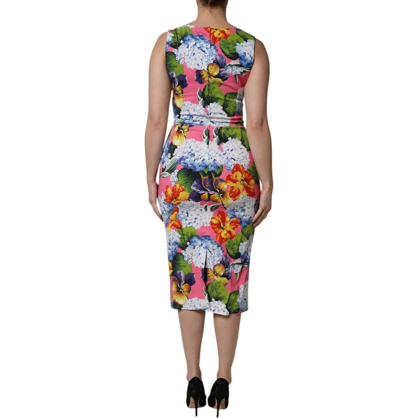 Dolce & Gabbana Multicolor Floral Sleeveless Sheath Dress