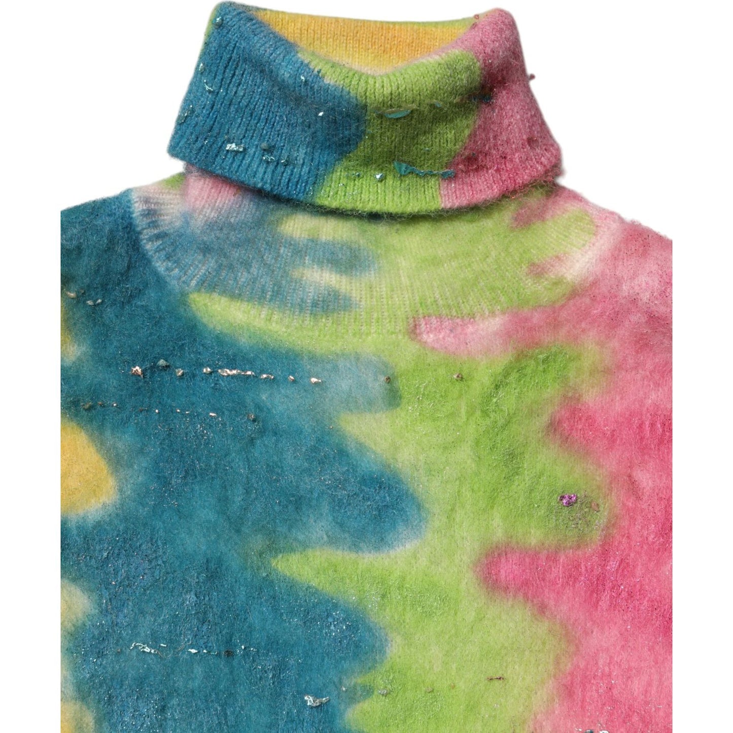 Dolce & Gabbana Multicolor Mohair Turtleneck Pullover Sweater THS90393-40