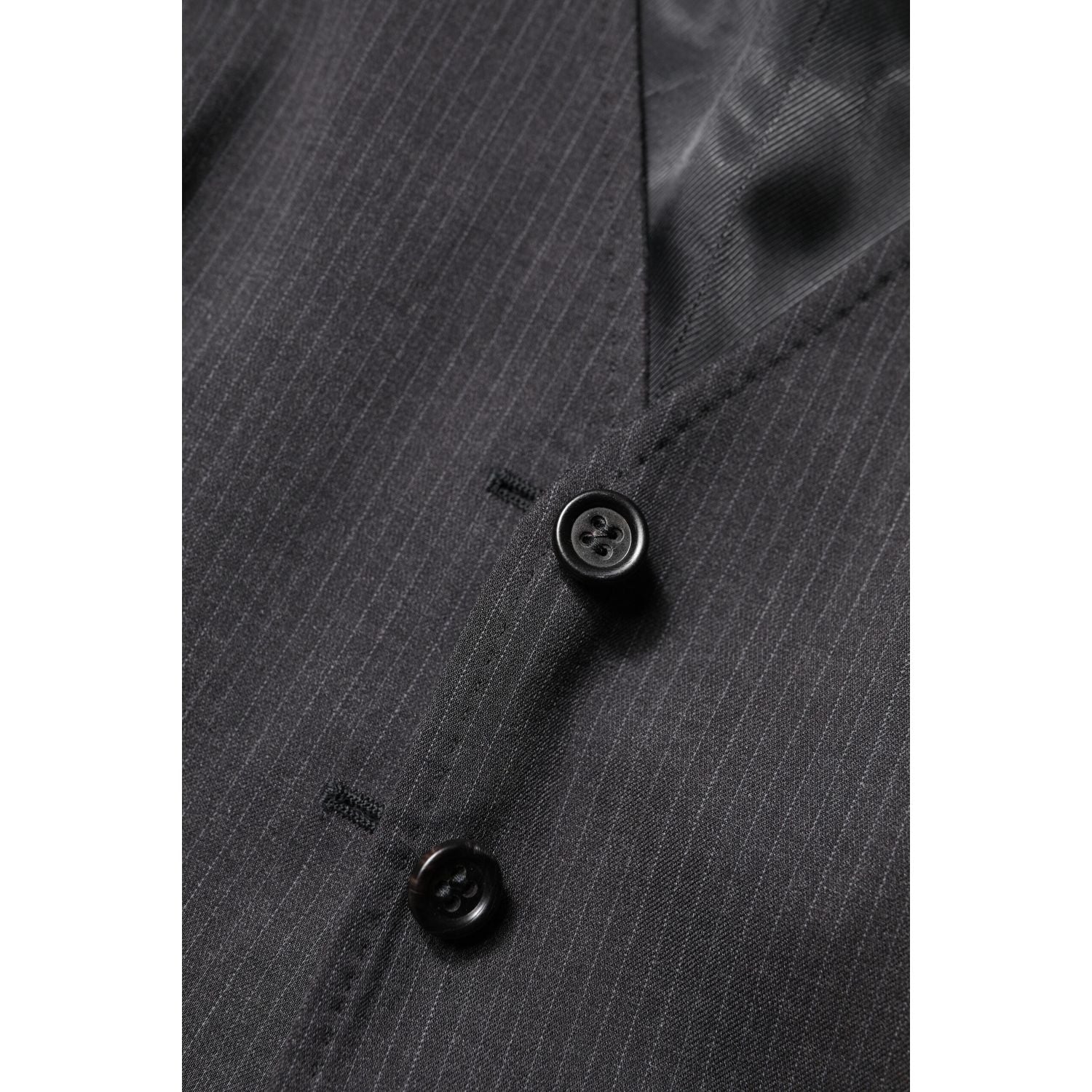 Dolce & Gabbana Black Striped Button Down Sleeveless Vest Top