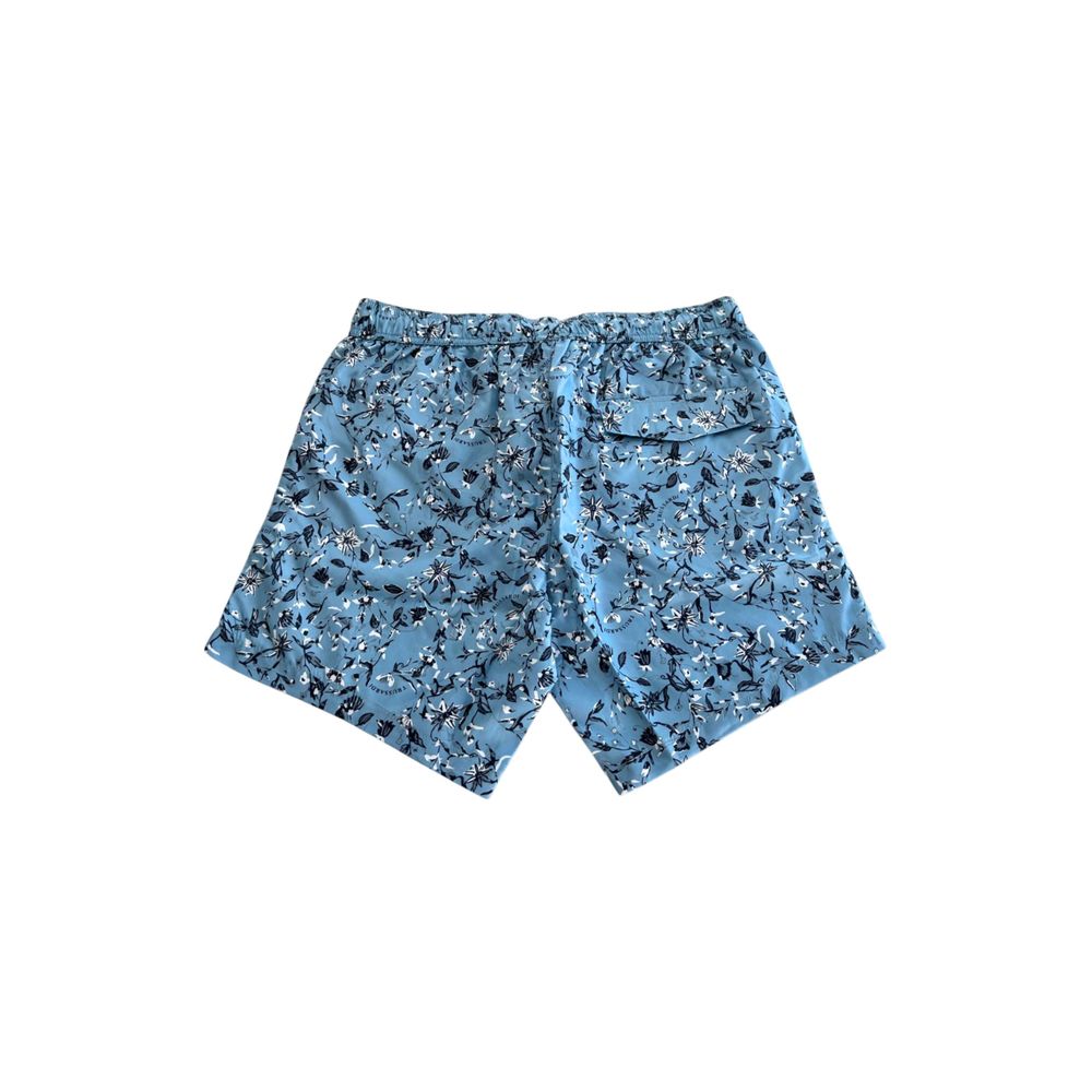 Trussardi Beachwear Light Blue Polyester Men Swim Trunk