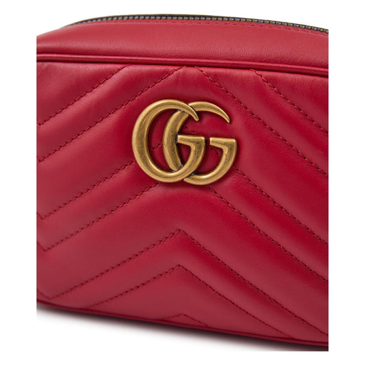 Gucci Red Leather GG Marmont Camera Bag 448065DTD1T6433
