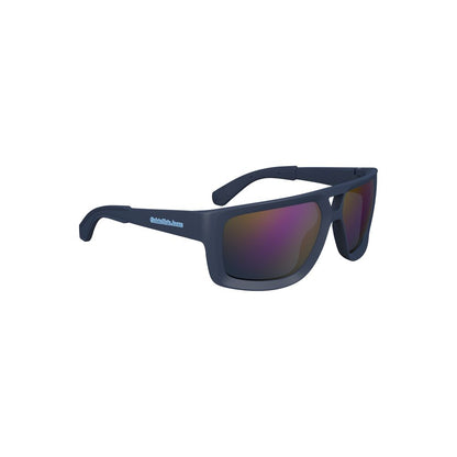 Calvin Klein Blue Plastic Men Sunglasses with bold square frame and colorful lenses for modern style.
