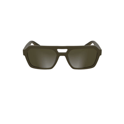 Calvin Klein Brown Bio-Based Fabric Men Sunglasses with classic square lenses and eco-conscious design for stylish, sustainable fashion.