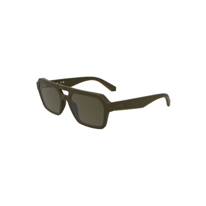 Calvin Klein Brown Bio-Based Fabric Men Sunglasses with eco-conscious frames and classic square lenses, ideal for stylish trendsetters.