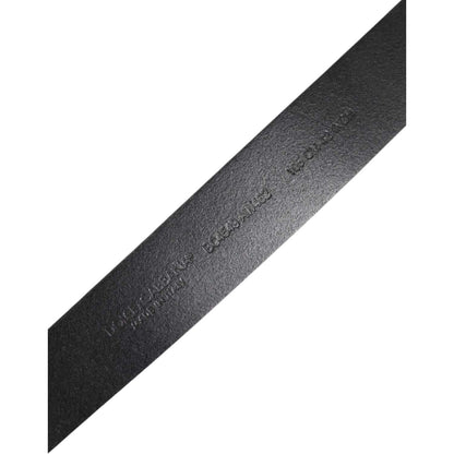 Dolce & Gabbana Black Classic Leather Metal Buckle Belt