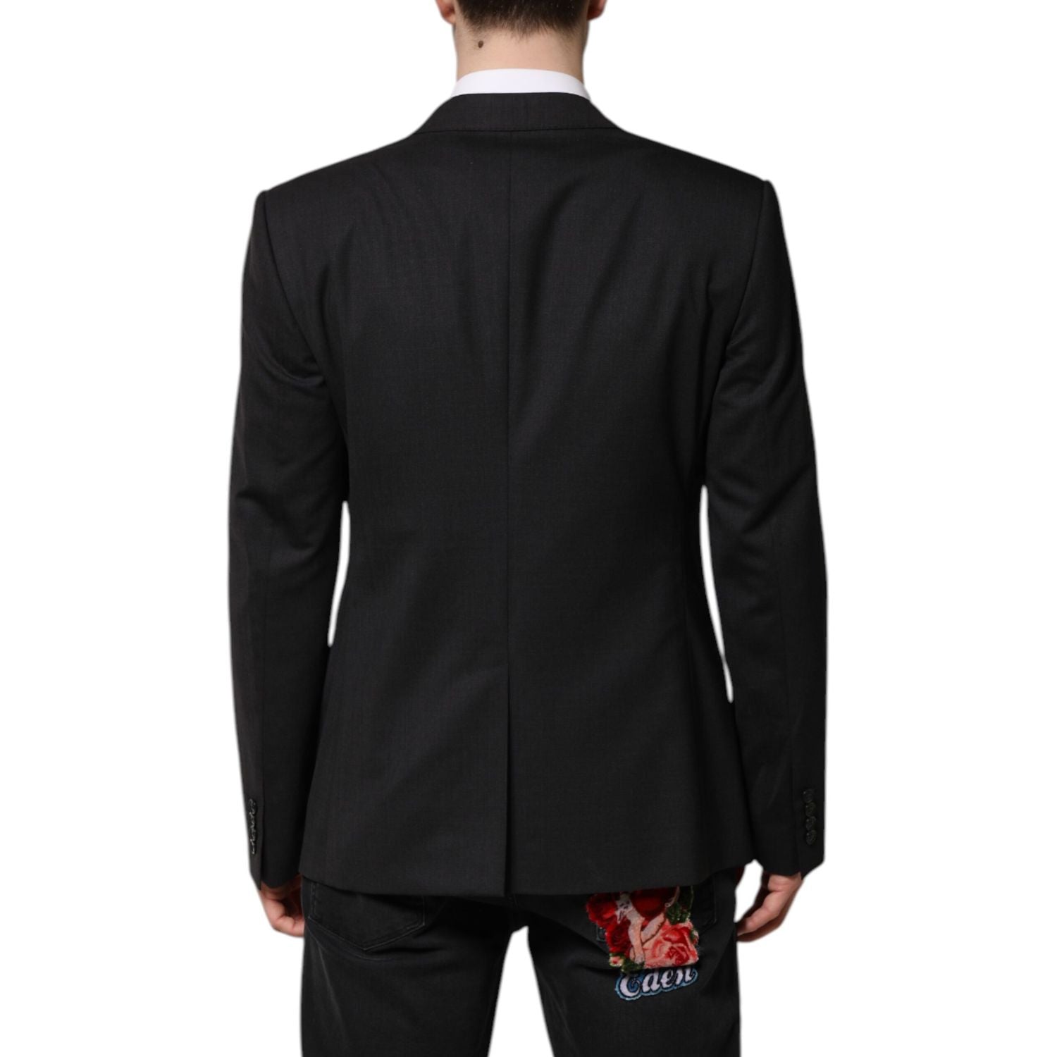 Dolce & Gabbana Dark Gray MARTINI Single Breasted Jacket
