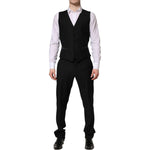 Dolce & Gabbana Black MARTINI Crystal Embellished 3 Pc Suit