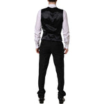 Dolce & Gabbana Black MARTINI Crystal Embellished 3 Pc Suit