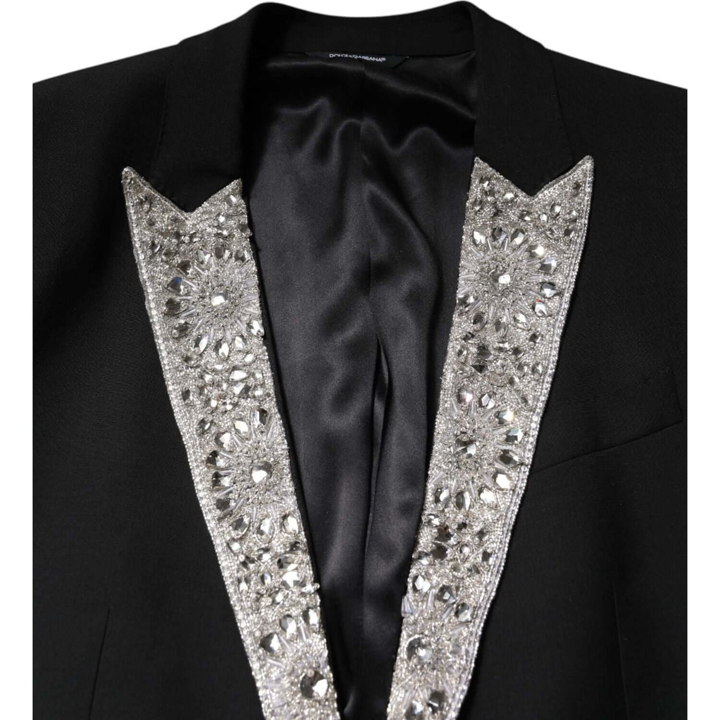 Dolce & Gabbana Black MARTINI Crystal Embellished 3 Pc Suit