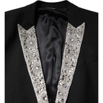 Dolce & Gabbana Black MARTINI Crystal Embellished 3 Pc Suit