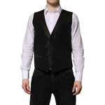 Dolce & Gabbana Dark Brown Dress Formal Men Waistcoat Vest