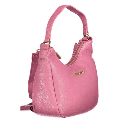 Mario Valentino Pink Polyethylene Women Handbag with detachable strap and single handle for chic style and sustainability.