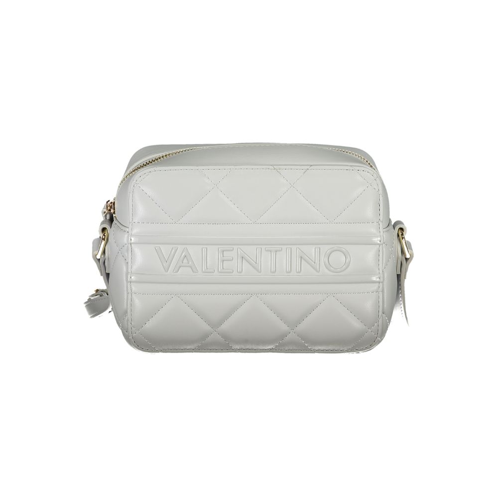 Mario Valentino Gray Polyethylene Women Handbag with adjustable strap and stylish design.