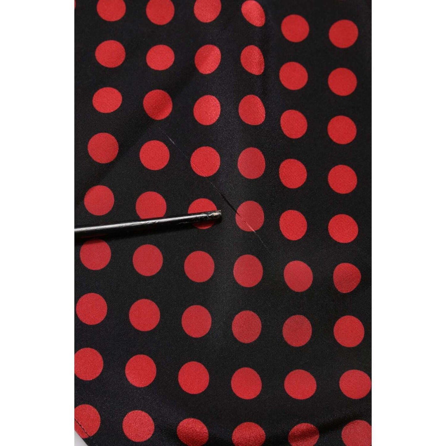 Dolce & Gabbana Black Red Polka Dot Silk Long Sleeves Top TSH87597-40