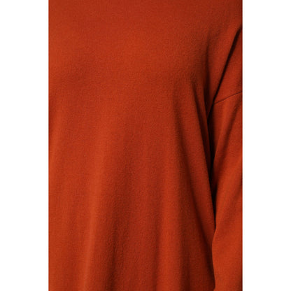 Alpha Studio Dark Orange Long Sleeves Turtleneck Sweater