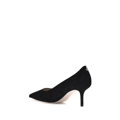 Jimmy Choo Black Goatskin Mid Heel Pumps