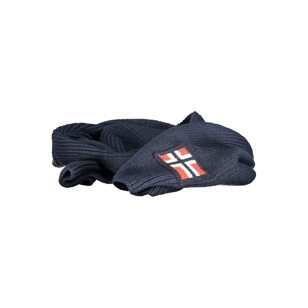 Luxurious Norway 1963 Blue Marabou Men Scarf with embroidery, an essential accessory for style and sophistication.