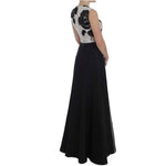 Dolce & Gabbana Black White Floral Silk Sheath Gown Dress NOC10142-1