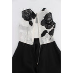 Dolce & Gabbana Black White Floral Silk Sheath Gown Dress NOC10142-1