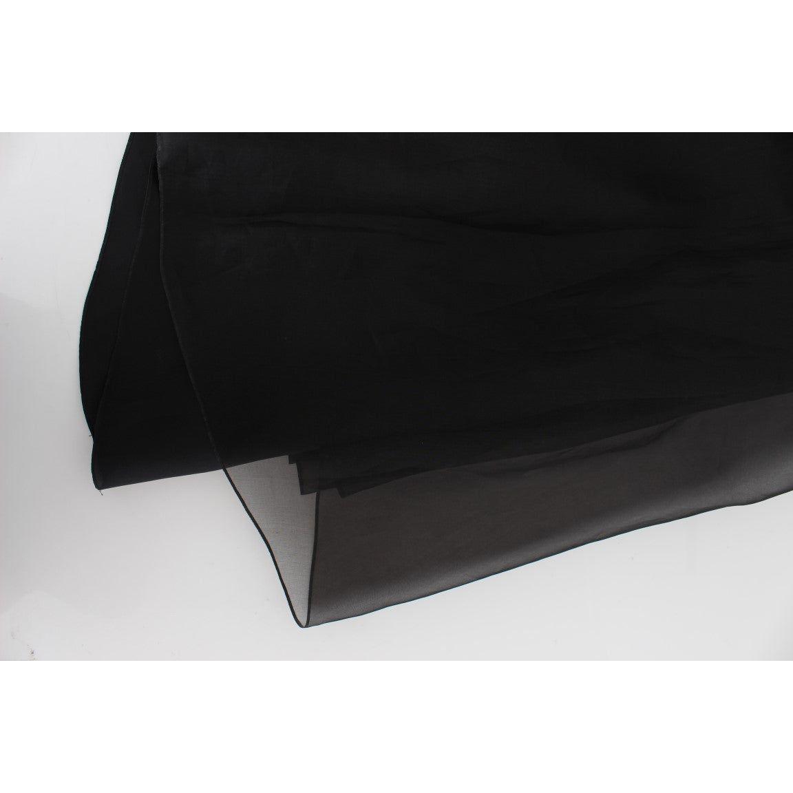 فستان دولتشي آند غابانا الأنيق المصنوع من الحرير المزهر بطول كامل