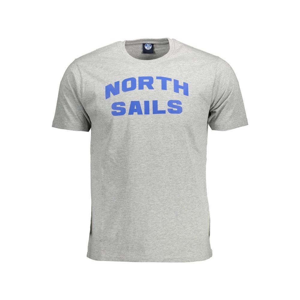 North Sails Gray Cotton Men T-Shirt