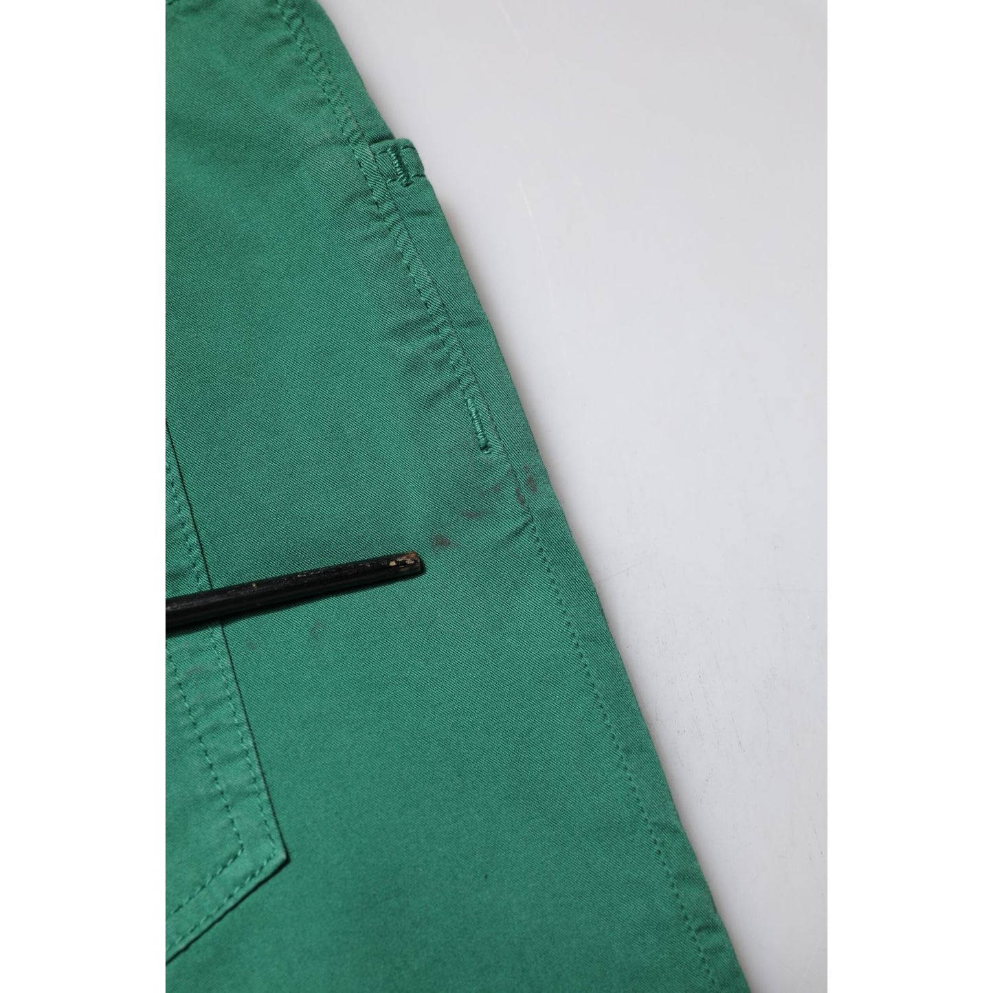 Dolce & Gabbana Green Cotton Stretch Skinny Men Denim Jeans