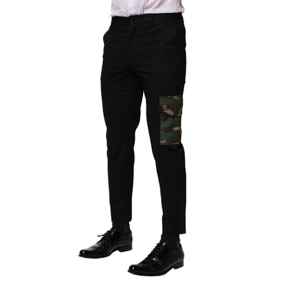 Dolce & Gabbana Black Cotton Cargo Dress Men Pants