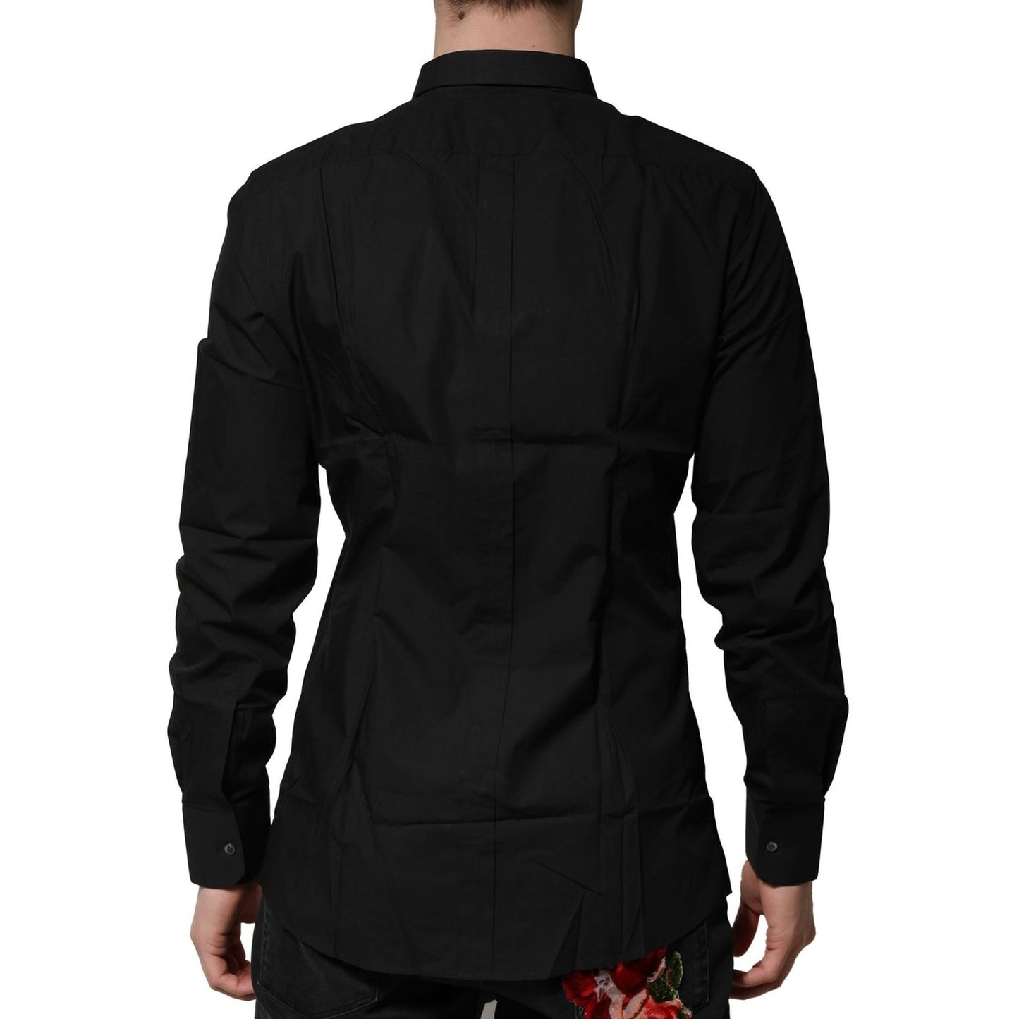 Dolce & Gabbana Black GOLD Long Sleeves Dress Formal Shirt