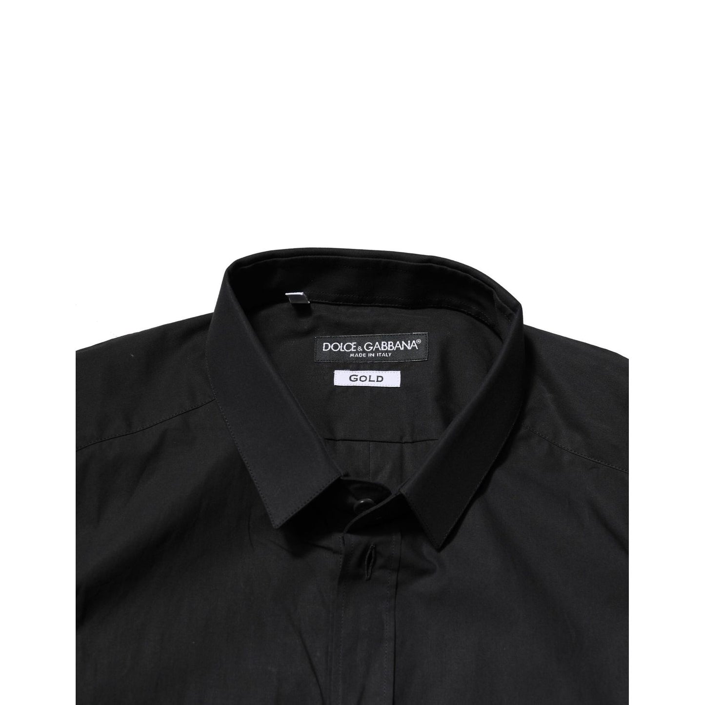 Dolce & Gabbana Black GOLD Long Sleeves Dress Formal Shirt
