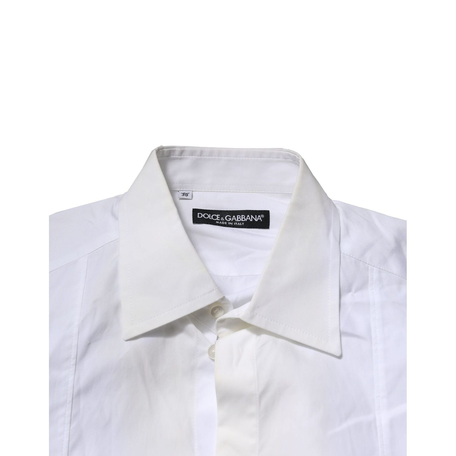 Dolce & Gabbana White Poplin Cotton Formal Men Dress Shirt