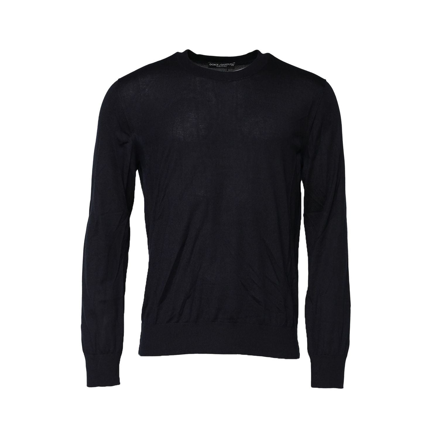 Dolce & Gabbana Black Long Sleeve CrewNeck Pullover Sweater