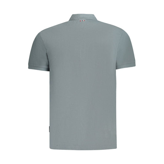 Napapijri Gray Cotton Mens Polo Shirt NA-35677-S