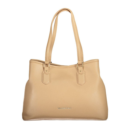 Mario Valentino Beige Polyethylene Women Handbag with elegant handles and versatile strap