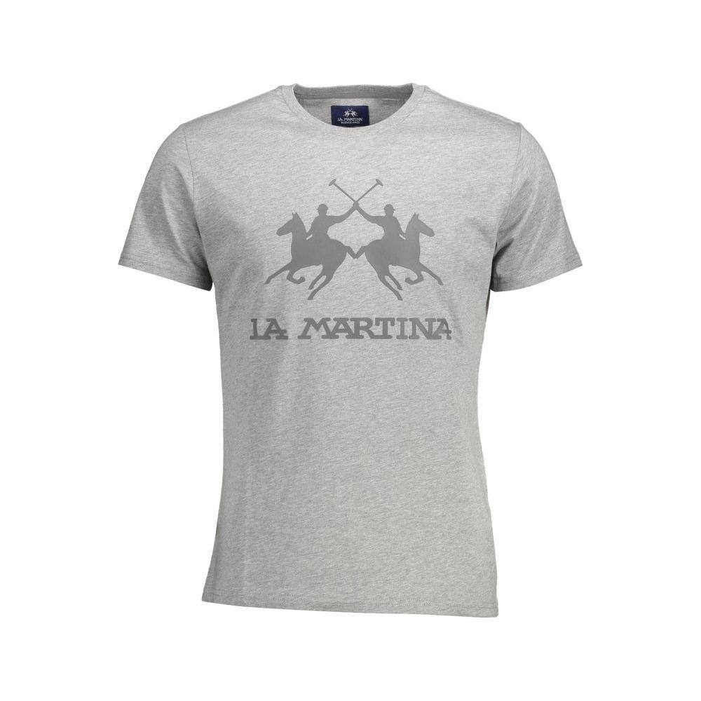 La Martina Brown Cotton Men T-Shirt LA-37516-M