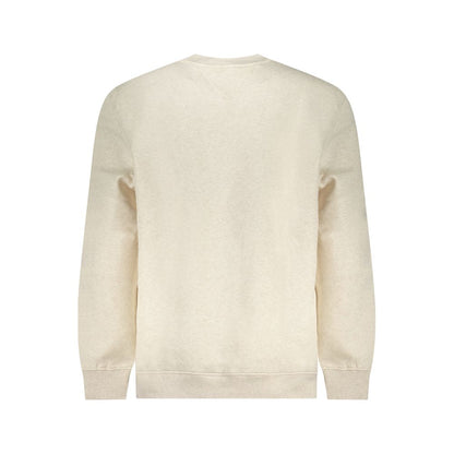 Back view of Tommy Hilfiger Beige Cotton Men Sweater with long sleeves and crew neck.