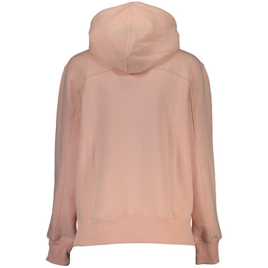 Calvin Klein Chic Pink Fleece Hooded Sweatshirt with Logo Embroidery CA-26199-L