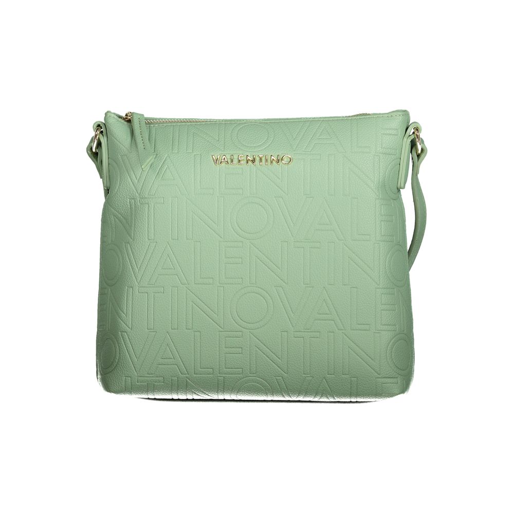 Mario Valentino Green Polyethylene Women Handbag with embossed logo and an adjustable strap