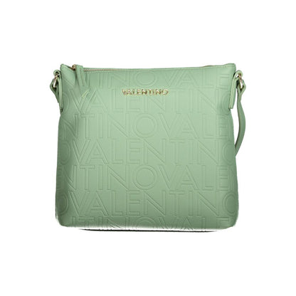 Mario Valentino Green Polyethylene Women Handbag with embossed logo and an adjustable strap