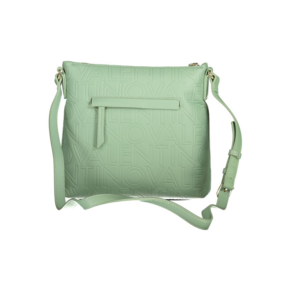 Mario Valentino Green Polyethylene Women Handbag with embossed logo and adjustable strap, showcasing elegance and functionality in vibrant green.