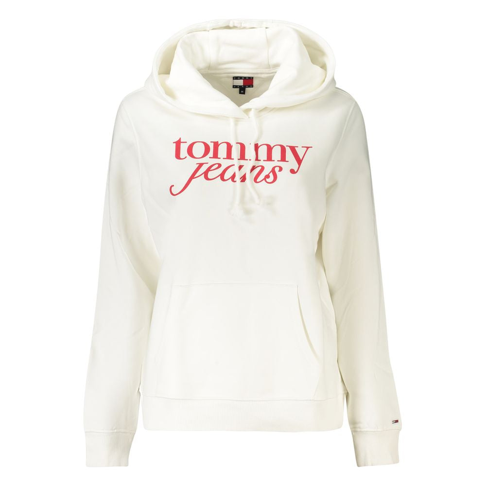 Tommy Hilfiger White Cotton Women's Hooded Sweater TO-36258-S