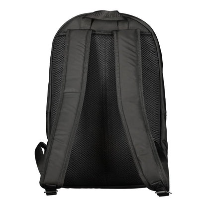 Tommy Hilfiger Black Polyester Men Backpack