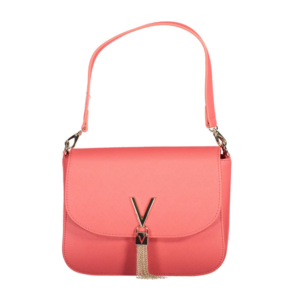 Mario Valentino Pink Polyethylene Women Handbag with removable straps and external pocket for versatile style and functionality.