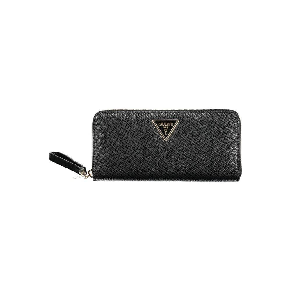 Guess Jeans Black Polyethylene Women Wallet GU-37334