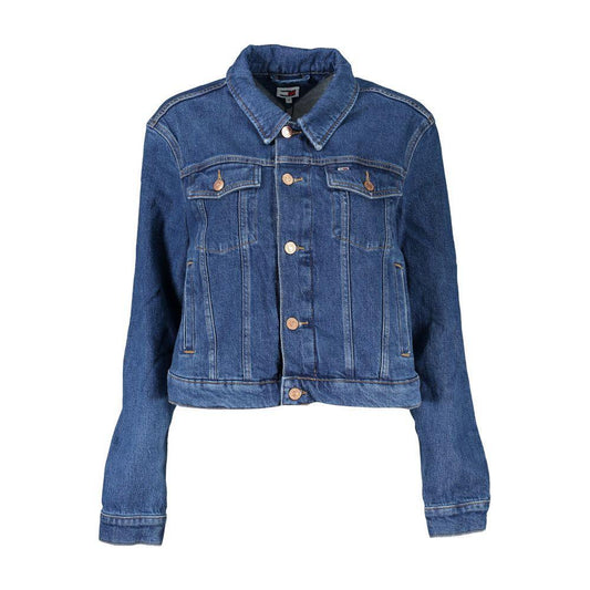 Tommy Hilfiger Blue Cotton Women Jacket